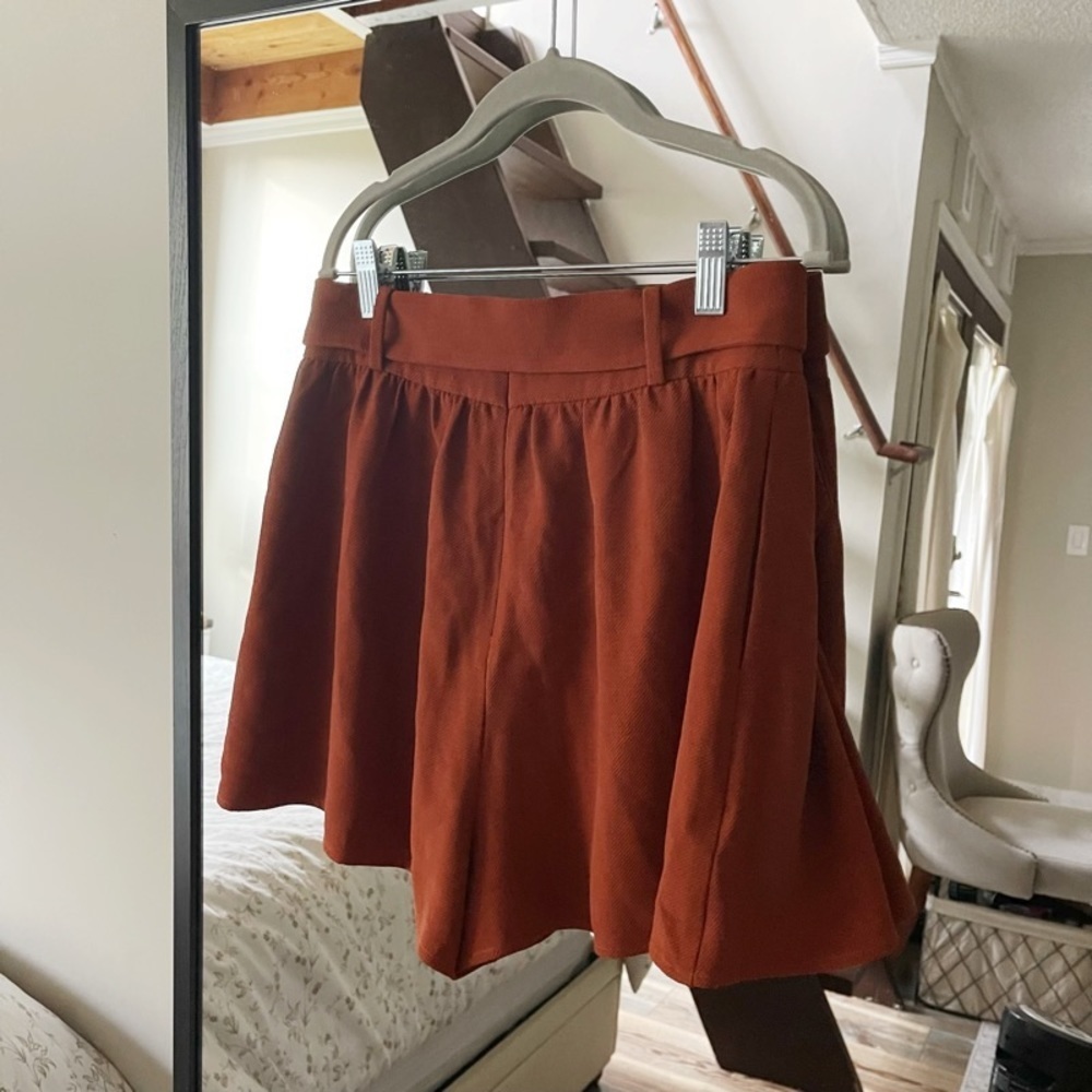 Song of Style High-Waisted Shorts Small Rust - Picture 5 of 6